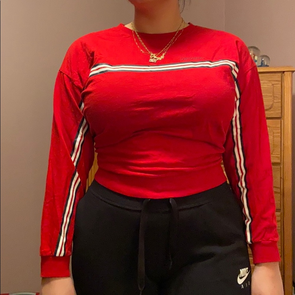 H&M Original stripe red long sleeve top